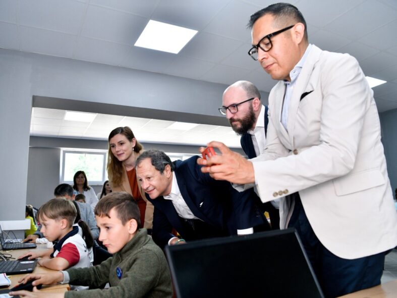First-graders during Coding Class at “Osman Myrderizi” Primary School